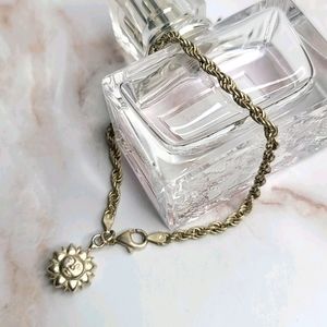 Sterling silver sun charm bracelet